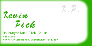 kevin pick business card